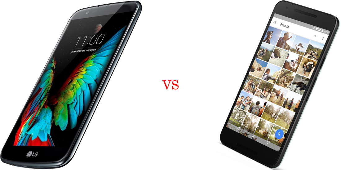 LG K10 versus Nexus 5X 5